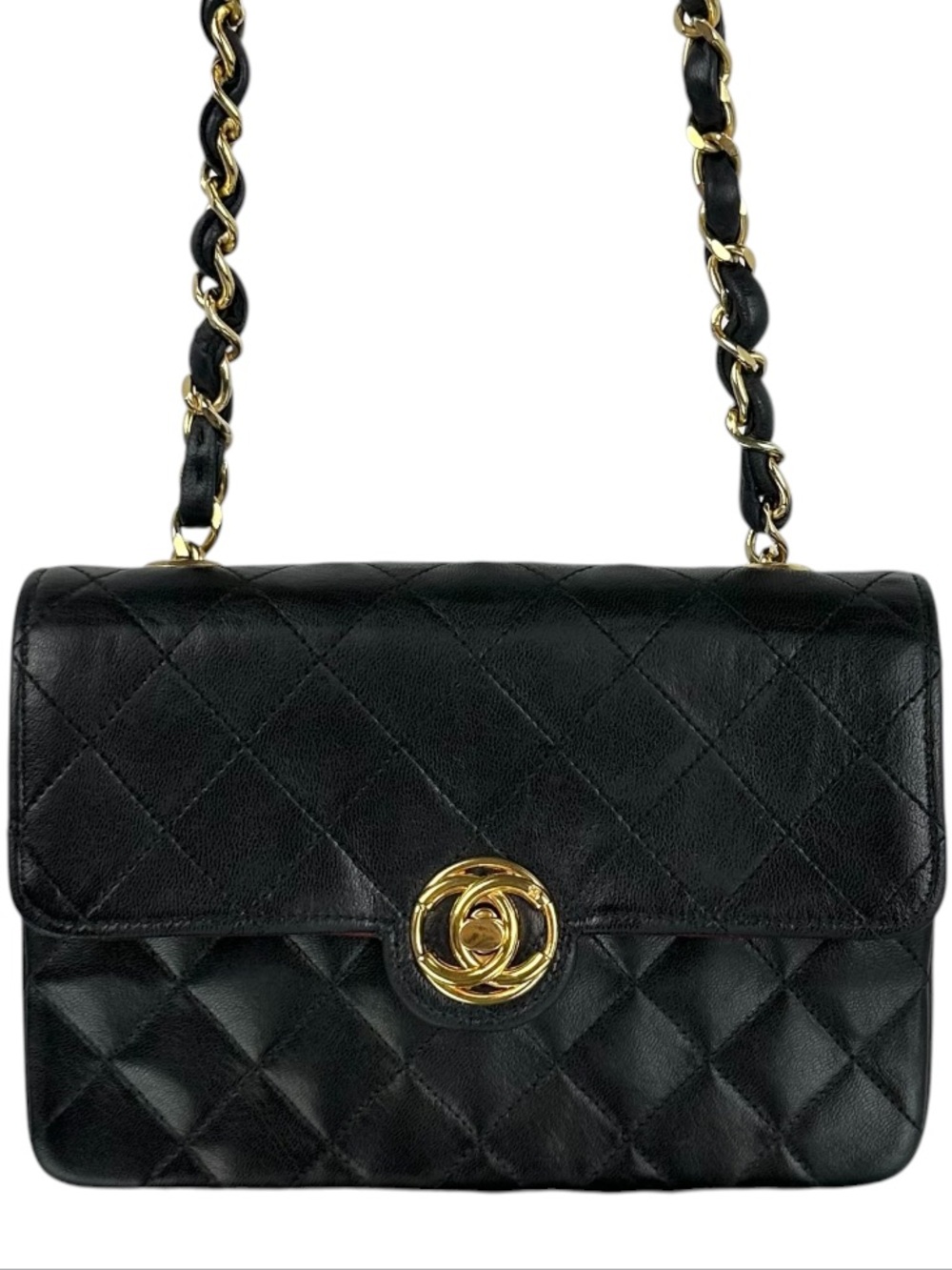 Chanel CC LOGO Round Emblem Turnlock Flap GHW